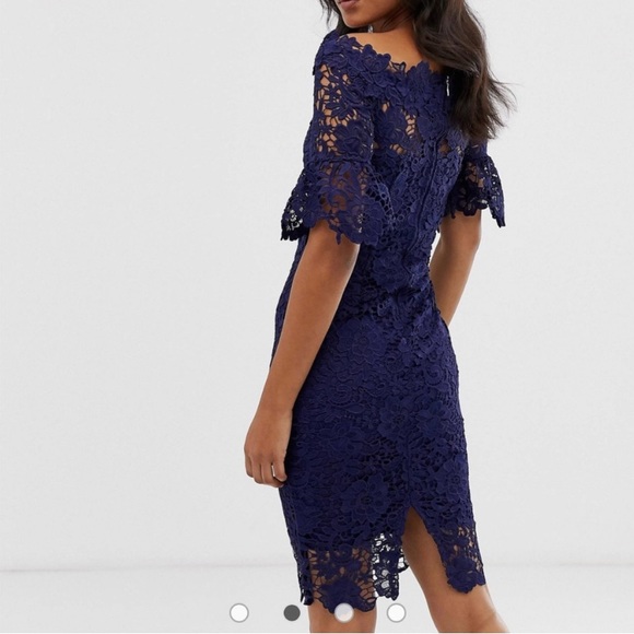 ASOS Navy Lace Dress - Picture 3 of 6